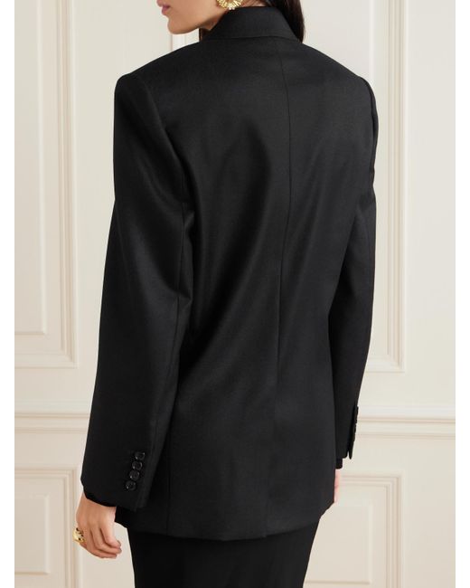 Saint Laurent Black Doppelreihiger Blazer Aus Kaschmir-Twill