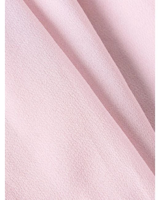 Posse Pink Solene Ruched Chiffon And Satin-Crepe Mini Dress