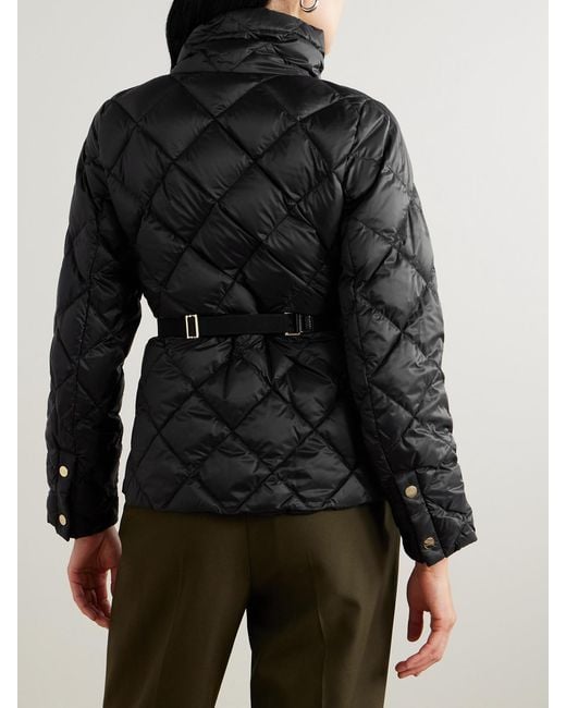 Max Mara Black Cube Belted Padded Quilted Shell Down Jacket