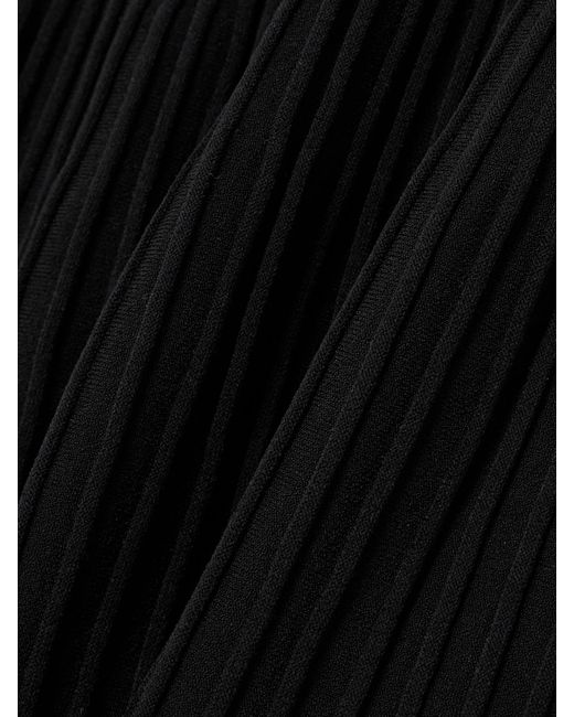 Ulla Johnson Black Talie Minikleid Aus Rippstrick Mit Falten