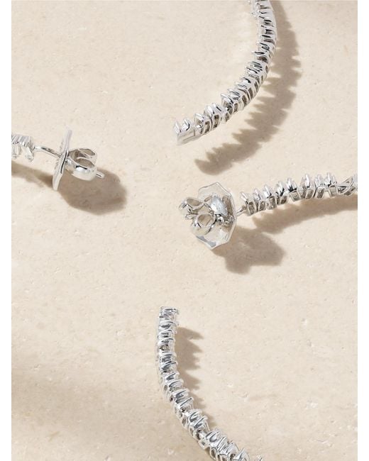 Suzanne Kalan Natural 18-Karat Diamond Hoop Earrings