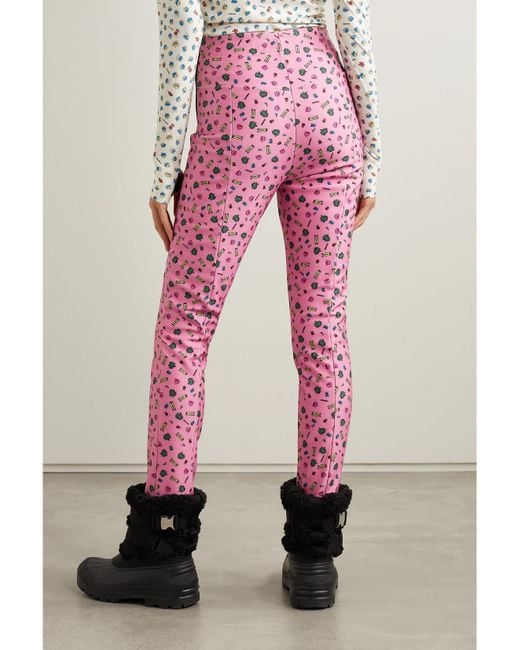 Moncler Genius Pink 3 Moncler Grenoble Printed Stretch-Jersey Stirrup Pants