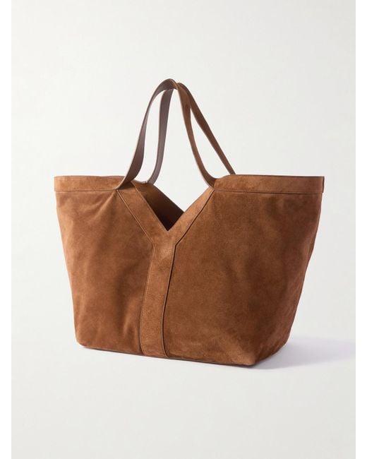 Saint Laurent Brown Y Suede Tote