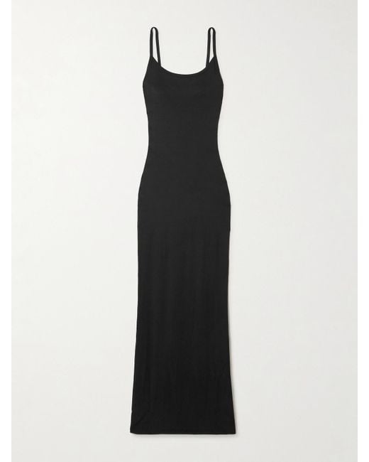 ÉTERNE Black Josie Maxikleid Aus Stretch-Modal-Jersey