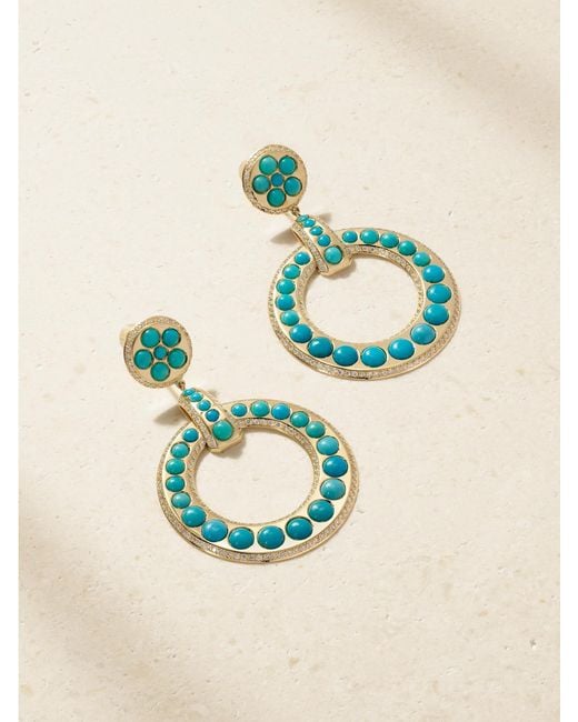 Ileana Makri Blue 18-Karat Diamond And Earrings
