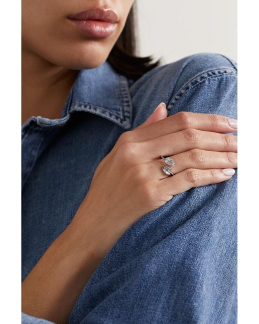 Anita Ko Natural Small Palm Leaf 18-Karat Diamond Ring