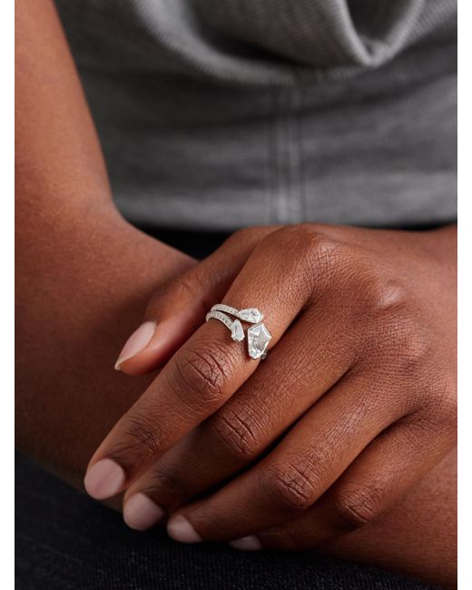 Bague En Or Blanc 18 Carats (750/1000) Et Diamants David Morris en coloris Natural