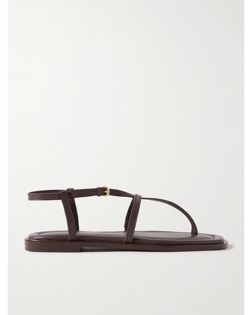 A.Emery Brown Remly Textured-Leather Sandals