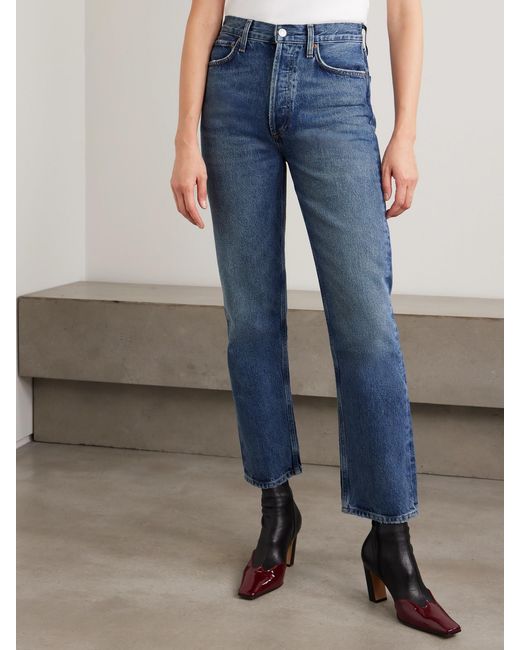 Agolde Blue Net Sustain '90S Pinch Waist High-Rise Straight-Leg Organic Jeans