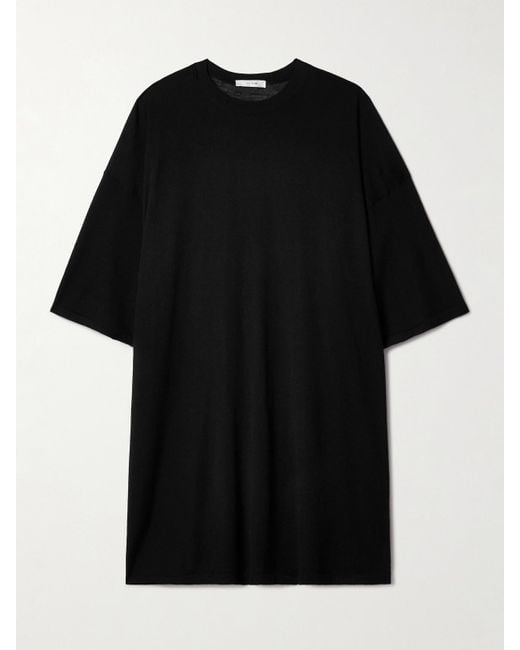 The Row Black Graig Oversized Cashmere Top