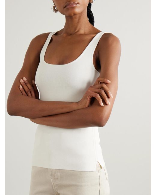 Totême  White Tanktop Aus Strick
