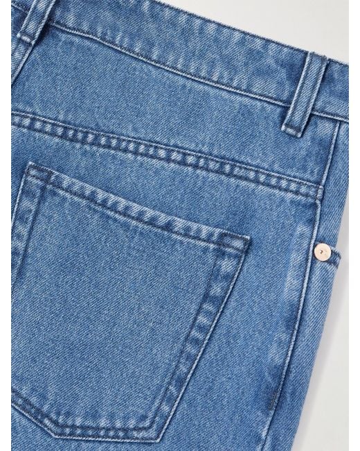 Gabriela Hearst Blue Brenn High-Rise Wide-Leg Recycled Jeans