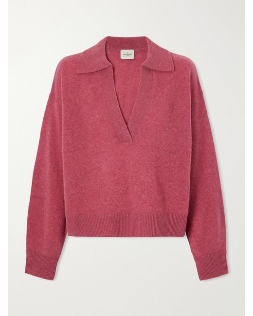 LeKasha Red Jacksob Cashmere Sweater