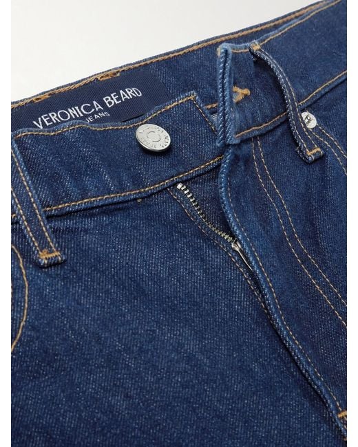 Veronica Beard Blue Leah Halbhohe Jeans Mit Geradem Bein