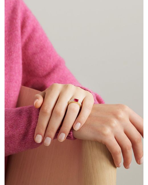Anita Ko Natural 18-Karat, Ruby And Diamond Ring