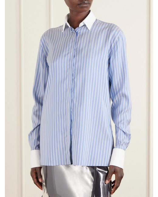 Tom Ford Blue Striped Silk Shirt