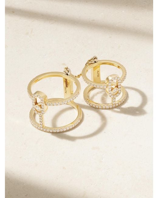 Messika Natural Move Uno Double 18-Karat Diamond Ring
