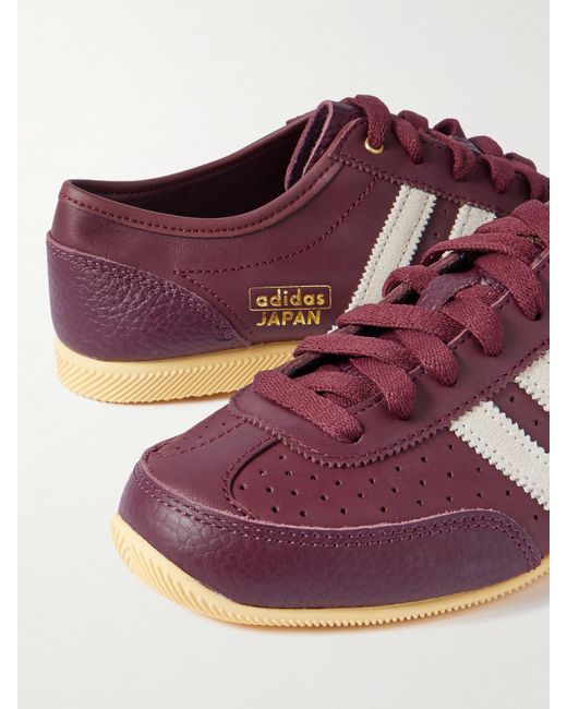 Adidas Originals Purple Japan Decon W Perforated Suede-Trimmed Leather Sneakers