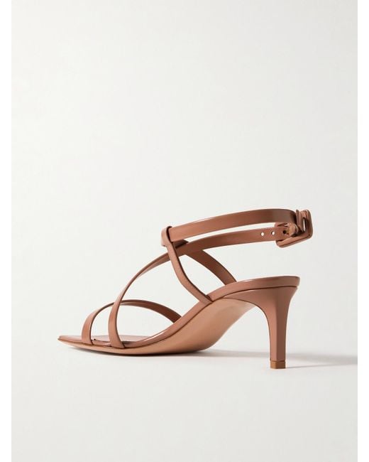 Gianvito Rossi Pink Tokio 55 Patent-Leather Sandals