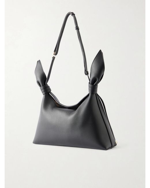 Loewe Black Scarf Medium Knotted Leather Shoulder Bag