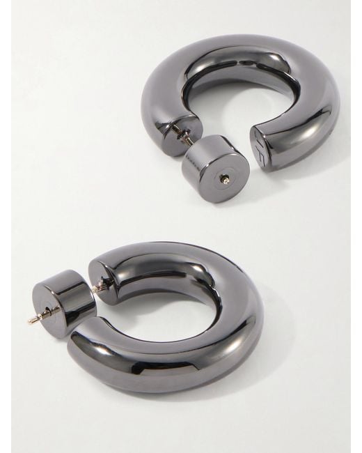 Jennifer Fisher Metallic Natasha Micro Rhodium-Plated Earrings