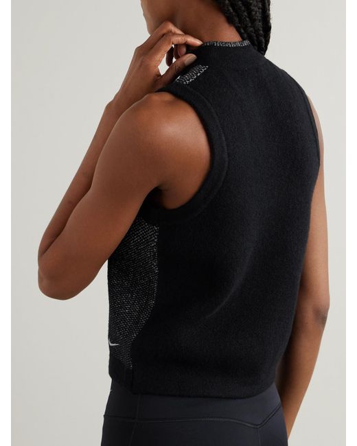 Nike Black Running Division Wool-Blend Therma-Fit Vest