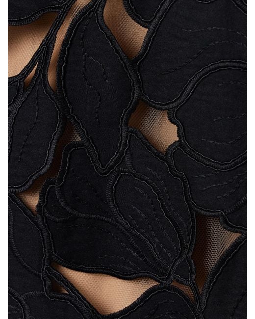 Robe Du Soir Épaules Nues En Dentelle Cordonnet Kasia Costarellos en coloris Black