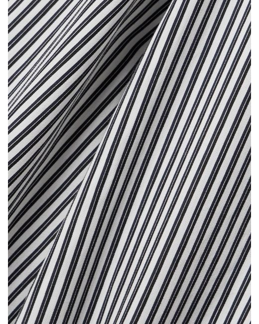 Agolde Gray Aris Striped Crepe Shirt