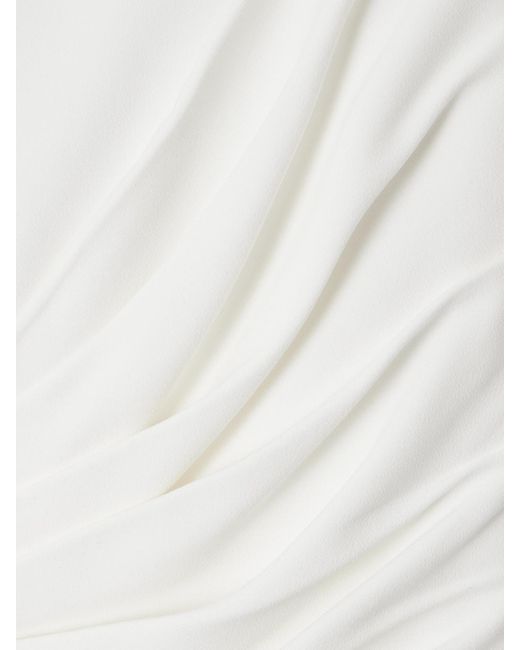 Stella McCartney White Train Maxirock Aus Crêpe Mit Raffungen