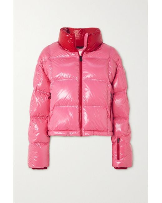 Perfect Moment Nevada Quilted Glossedshell Down Ski Jacket in Pink Lyst