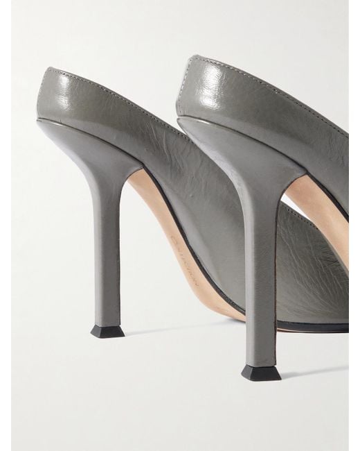 Calvin Klein White Suki Convertible Crinkled-Leather Pumps