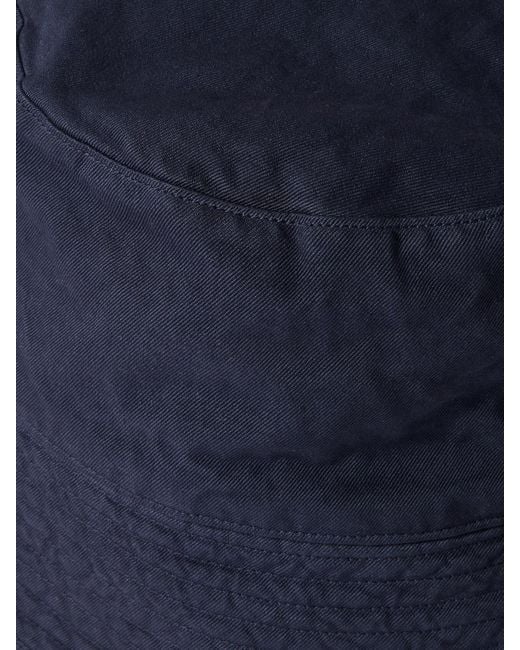Auralee Blue Kijima Takayuki Finx Cotton-Twill Bucket Hat