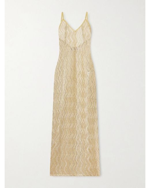 Missoni Natural Mare Metallic Crochet-Knit Coverup