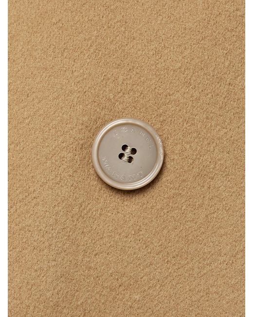 Isabel Marant Natural Warna Doppelreihige Jacke Aus Filz Aus Einer Wollmischung Mit Gürtel