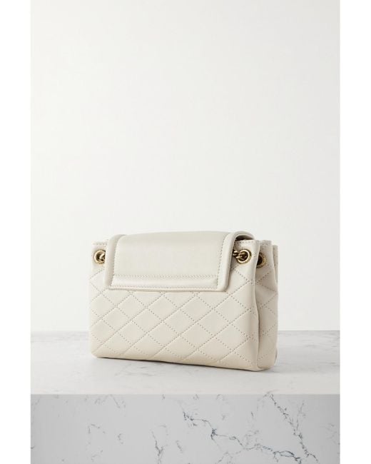 Saint Laurent Natural Nolita Mini Schultertasche Aus Matelassé-Leder