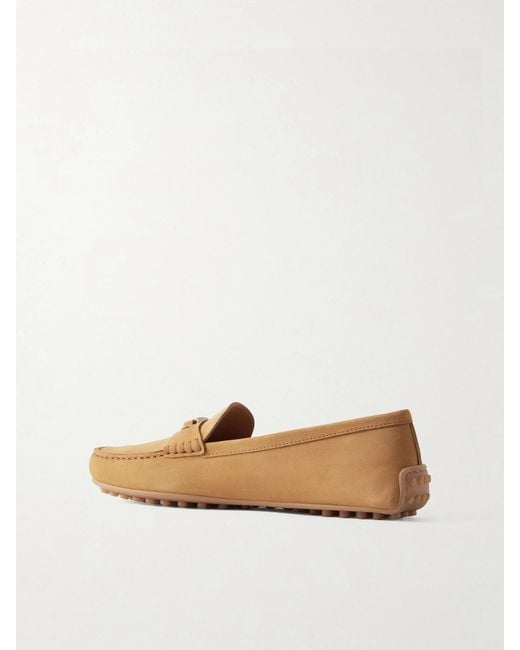 Tod's Natural Gomma 10L Suede Loafers