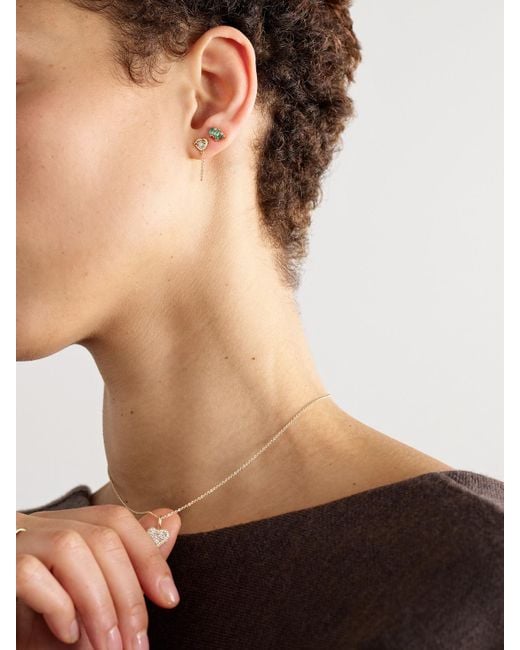 STONE AND STRAND Natural Tie The Knot 10-Karat Diamond Earrings