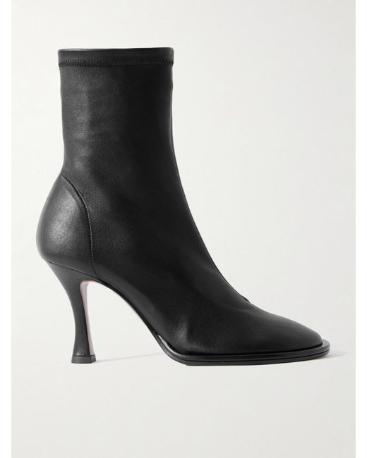 Neous Black Lea Stretch-Leather Ankle Boots