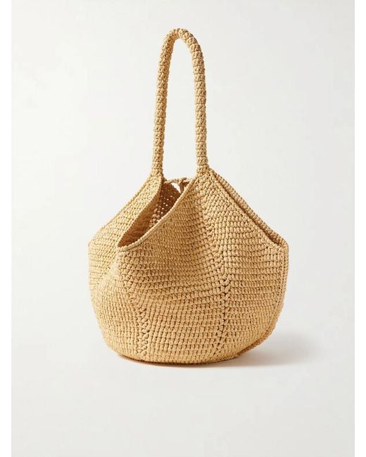 Khaite Natural Lotus Medium Raffia Tote