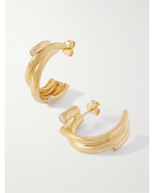 Completedworks Metallic Ohrringe Aus Recyceltem-Vermeil Mit Cubic Zirkonia