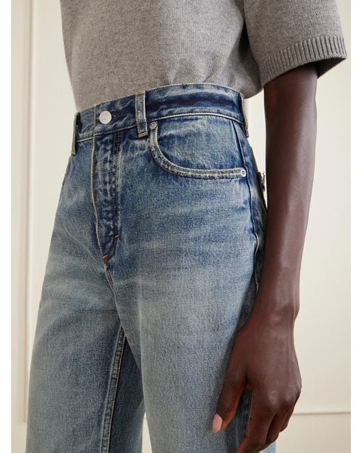 Alaïa Blue High-Waist Straight-Leg Jeans