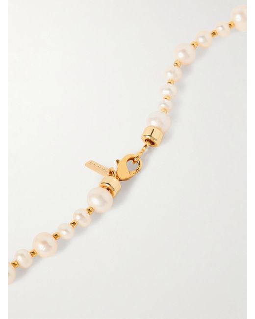 Joolz by Martha Calvo Pink Kette Aus 14 Karat Mit Kristallen Und Perlen