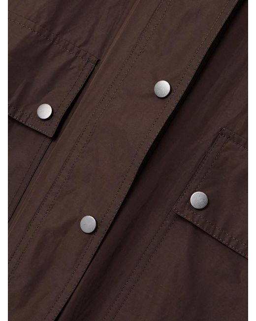 Brunello Cucinelli Brown Mantel Aus Shell Mit Zierperlen Und Kapuze