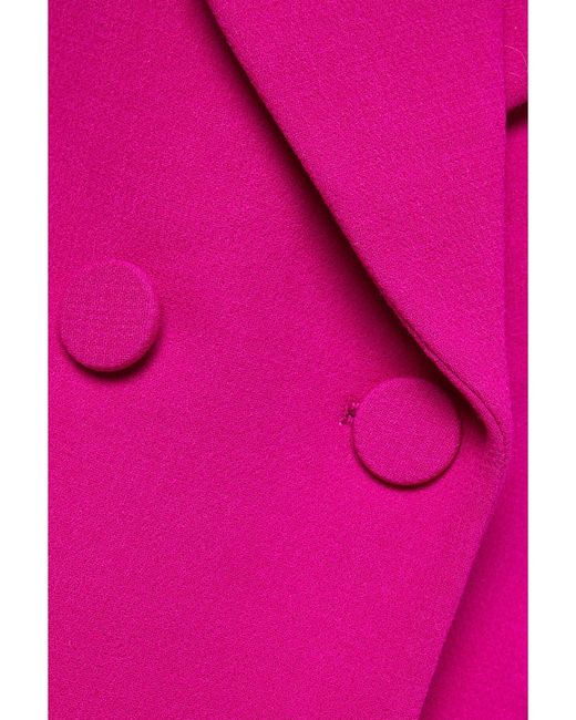 Sergio Hudson Pink Double-Breasted Wool Blazer