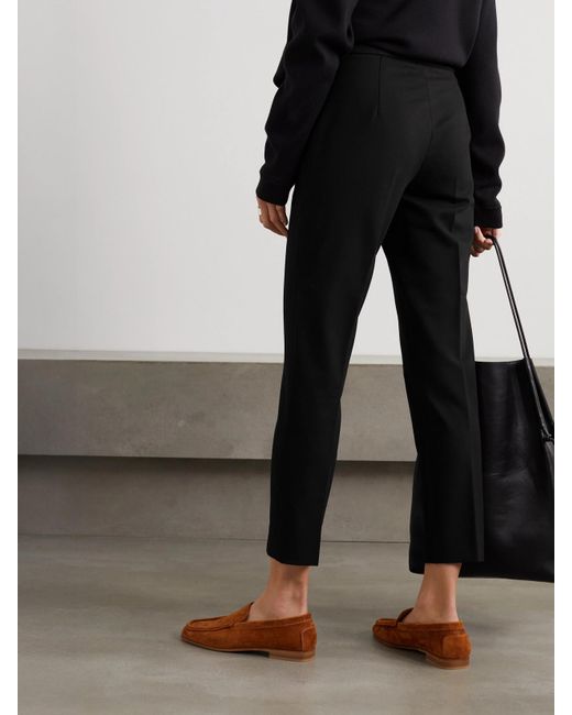 Max Mara Black Pegno Cady Straight-Leg Pants
