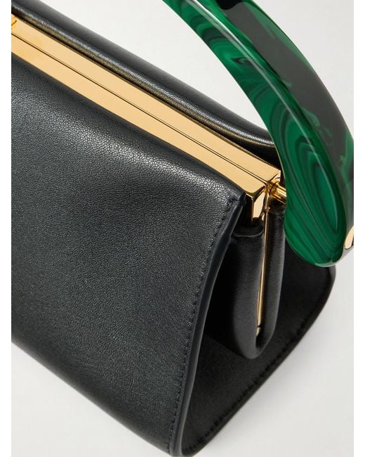 Dries Van Noten Black Leather Shoulder Bag