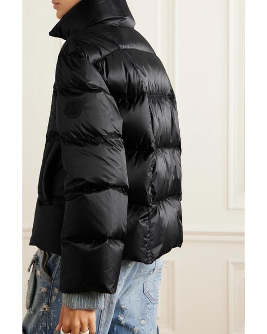 Moncler Black Byrone Appliquéd Quilted Shell Down Jacket