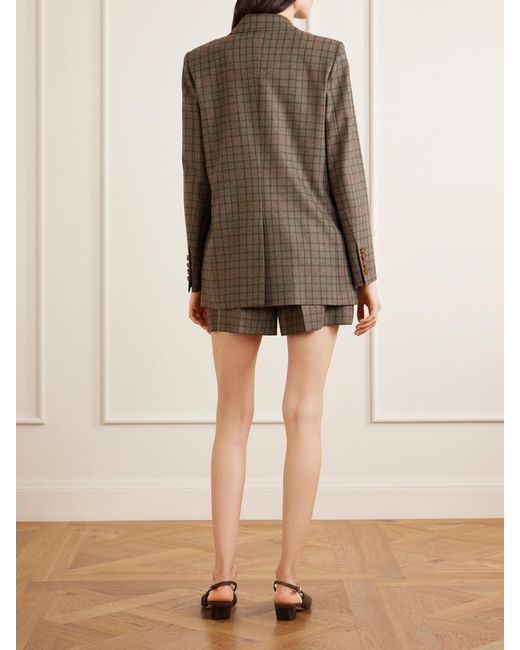 Blazé Milano Green Everyday Checked Wool And Cashmere-Blend Jacket