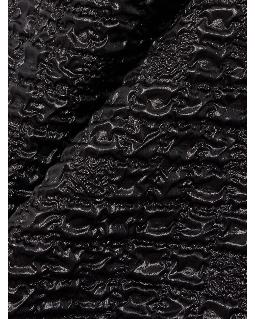 ‎Dima Ayad Black Schulterfreie Robe Aus Metallic-Cloqué