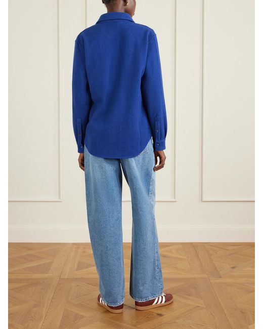 God's True Cashmere Blue Cashmere Shirt